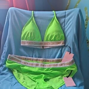 Juicy Couture Neon Green Bikini Set See Description